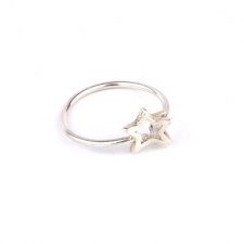 Star mini - Mid finger ring Silver