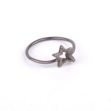 Star mini - Mid finger ring Black