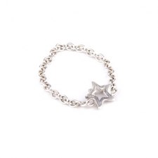 Star mini - chain ring - silver