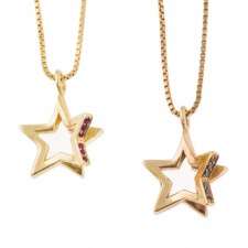 Shining star necklaces  - Gold